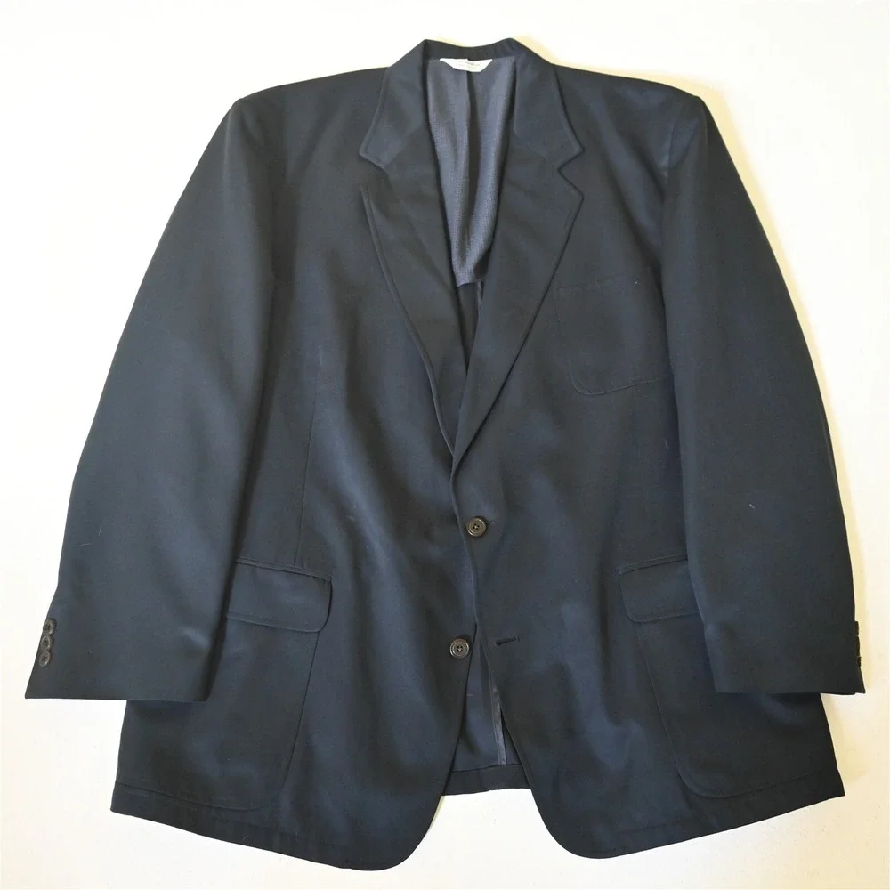 TravelSmith 50R Navy Blue Wash Wear USA Made Mens Blazer Suit‎ Jacket Sport Coat